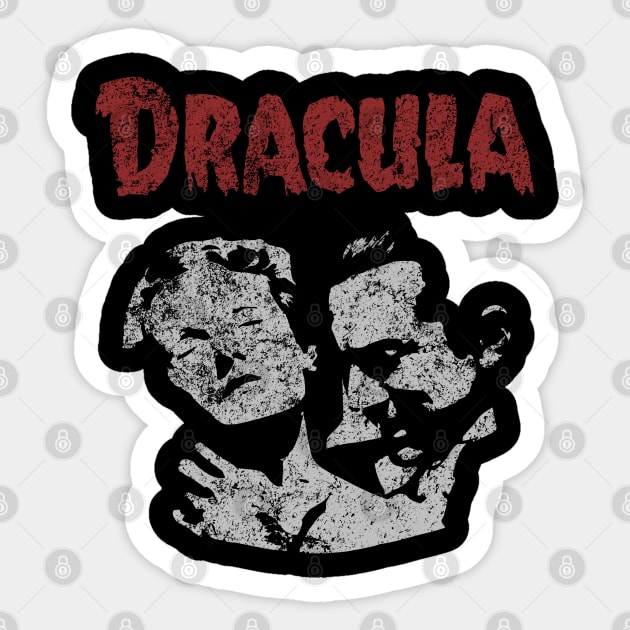 Bela Lugosi thirsty for blood in the film Dracula of 1931 Sticker by DaveLeonardo